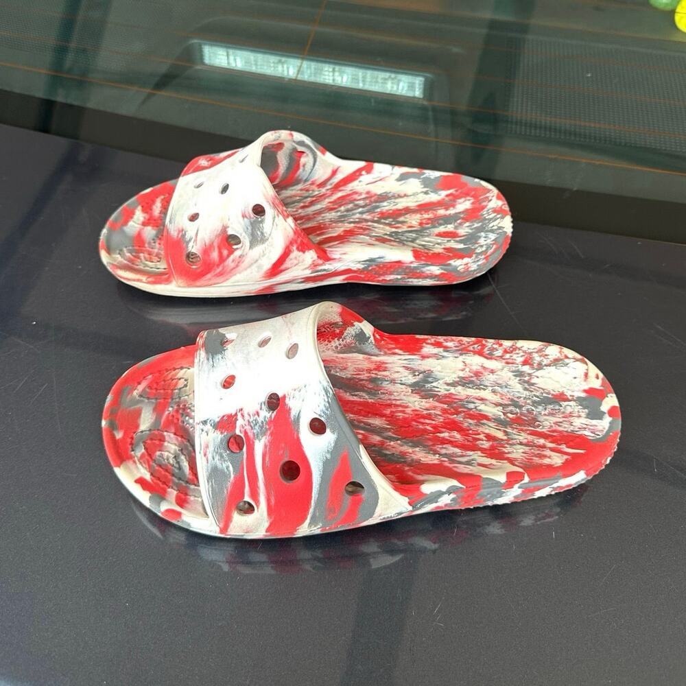 Crocs Classic Marbled Slides Unisex Size M4 W6 - Picture 4 of 10